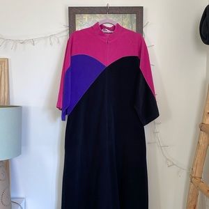 vintage vanity, fair, velvet feel nightgown
